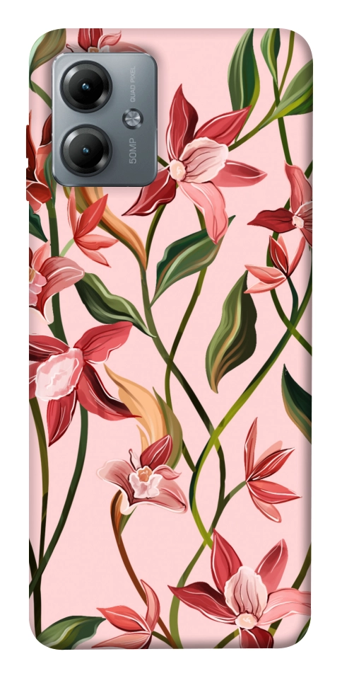 Чехол Floral motifs для Motorola Moto G14