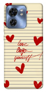 Чохол Love yourself для Motorola Edge 40