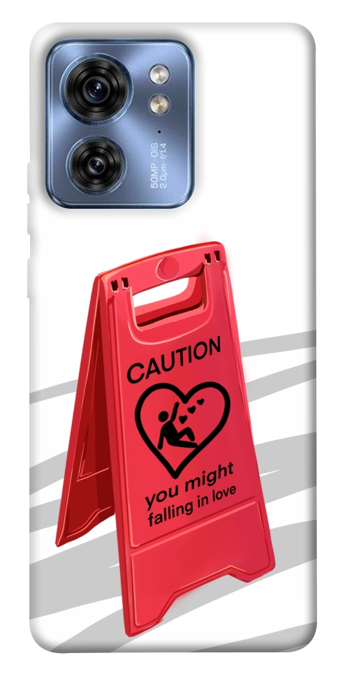 Чехол Caution falling in love для Motorola Edge 40