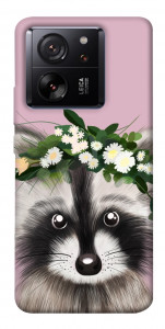 Чохол Raccoon in flowers для Xiaomi 13T