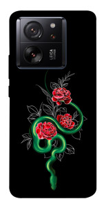 Чехол Snake in flowers для Xiaomi 13T