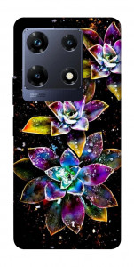 Чехол Flowers on black для Infinix Note 30 Pro NFC