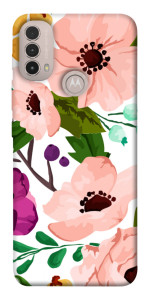 Чохол Акварельні квіти для Motorola Moto E30