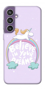 Чехол Believe in your dreams unicorn для Galaxy S23 FE