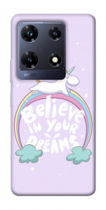 Чохол Believe in your dreams unicorn для Infinix Note 30 Pro NFC