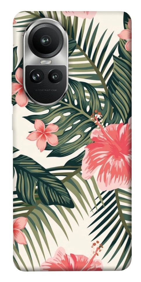 Чехол Tropic flowers для Oppo Reno 10