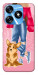 Чехол Girl and corgi для TECNO Spark 10