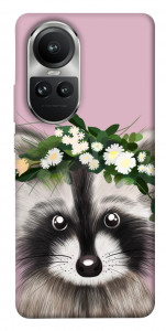 Чохол Raccoon in flowers для Oppo Reno10 Pro