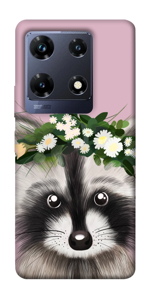 Чехол Raccoon in flowers для Infinix Note 30 Pro NFC