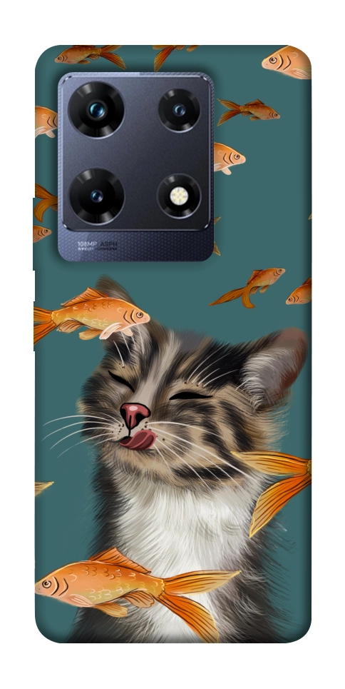 Чехол Cat with fish для Infinix Note 30 Pro NFC