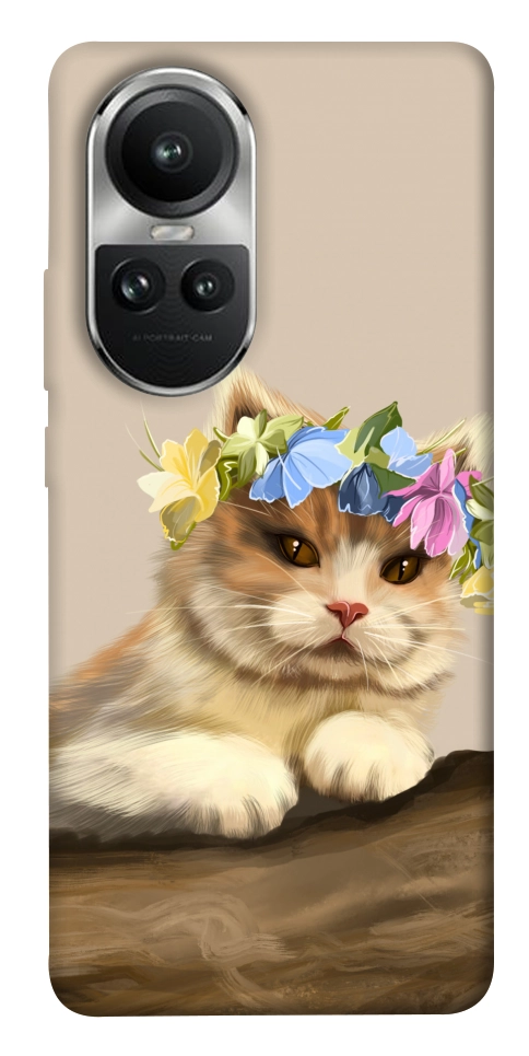 Чехол Cat in flowers для Oppo Reno 10