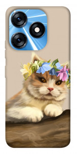 Чехол Cat in flowers для TECNO Spark 10