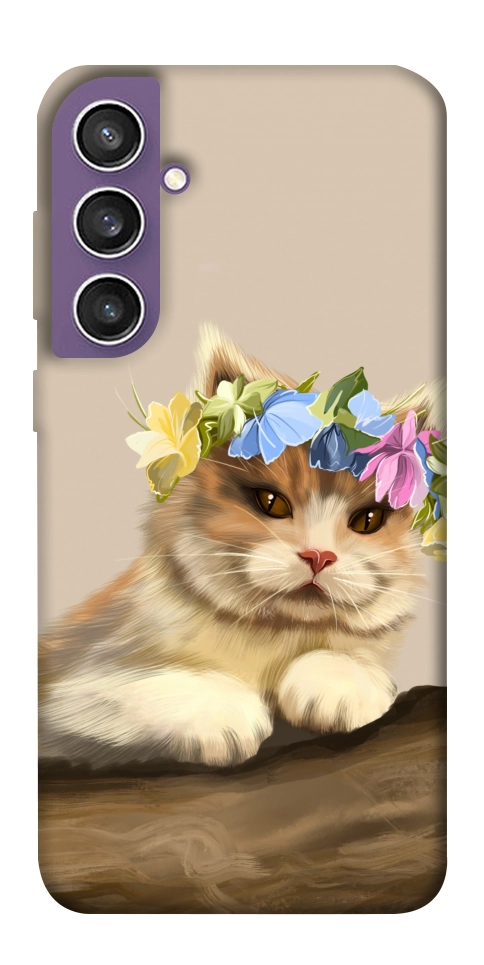 Чехол Cat in flowers для Galaxy S23 FE