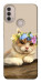 Чехол Cat in flowers для Motorola Moto E30