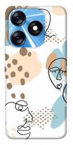 Чехол Face pattern для TECNO Spark 10