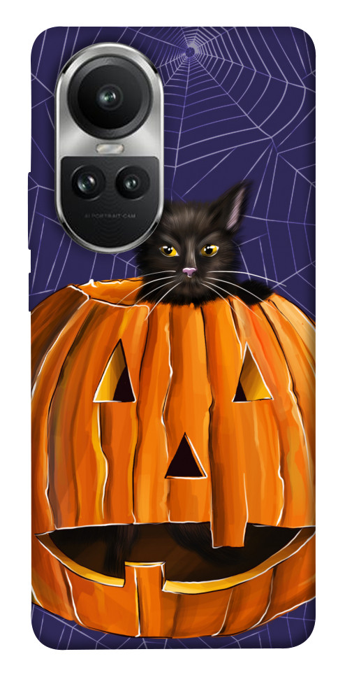Чохол Cat and pumpkin для Oppo Reno 10