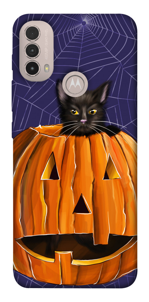 Чехол Cat and pumpkin для Motorola Moto E30