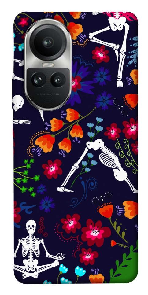 Чехол Yoga skeletons для Oppo Reno 10