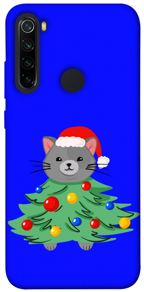 Чохол Новорічний котик для Xiaomi Redmi Note 8 2021
