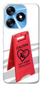 Чехол Caution falling in love для TECNO Spark 10