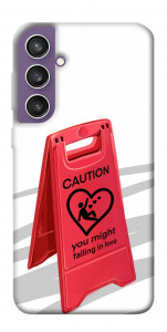 Чехол Caution falling in love для Galaxy S23 FE