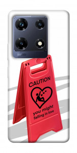 Чехол Caution falling in love для Infinix Note 30 Pro NFC