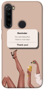 Чехол Beautiful reminder для Xiaomi Redmi Note 8 2021