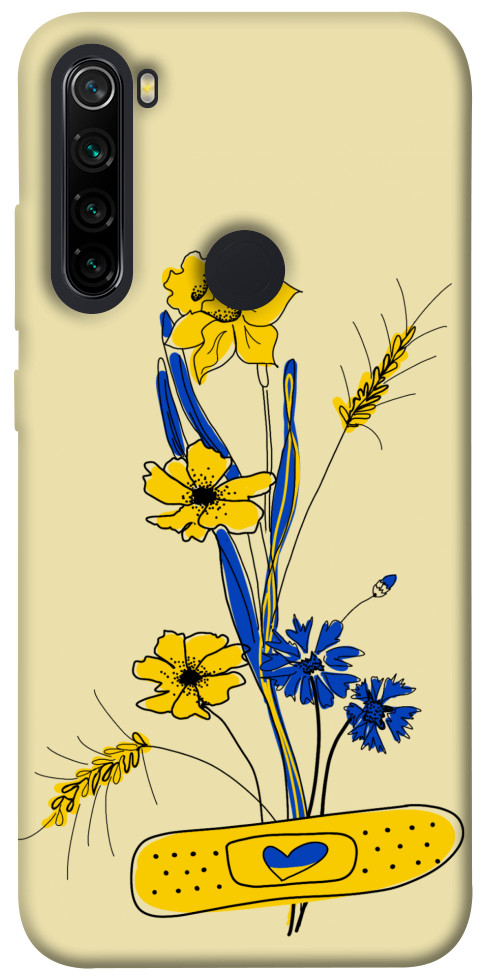 Чехол Українські квіточки для Xiaomi Redmi Note 8 2021