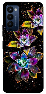 Чохол Flowers on black для Tecno Camon 18