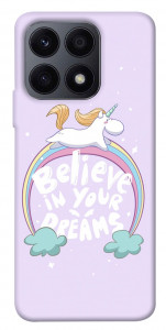 Чехол Believe in your dreams unicorn для Huawei Honor X8a