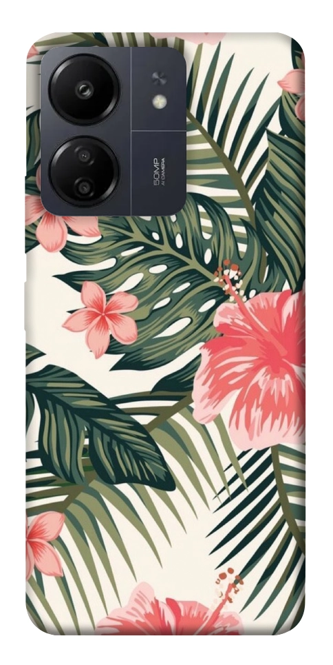 Чехол Tropic flowers для Xiaomi Redmi 13C