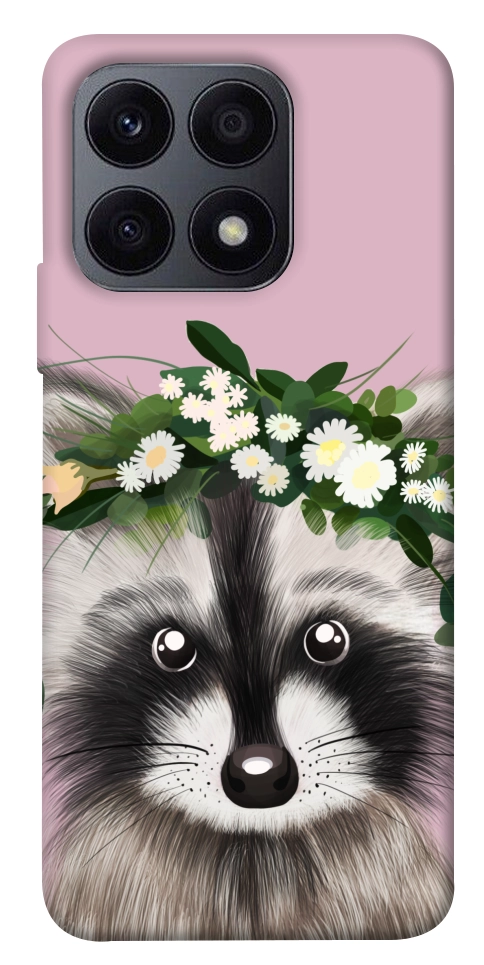 Чехол Raccoon in flowers для Huawei Honor X8a