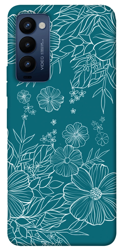 Чехол Botanical illustration для TECNO Camon 18P