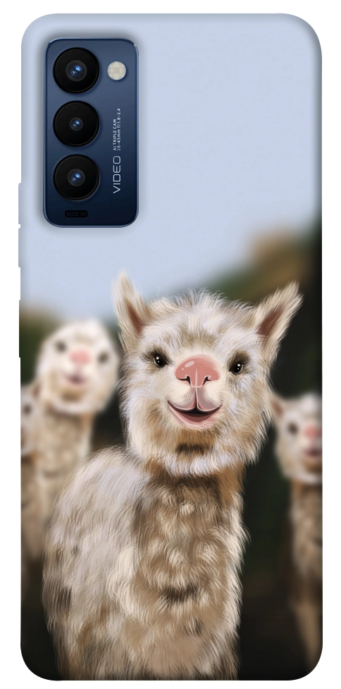 Чохол Funny llamas для TECNO Camon 18