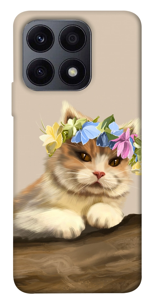 Чехол Cat in flowers для Huawei Honor X8a