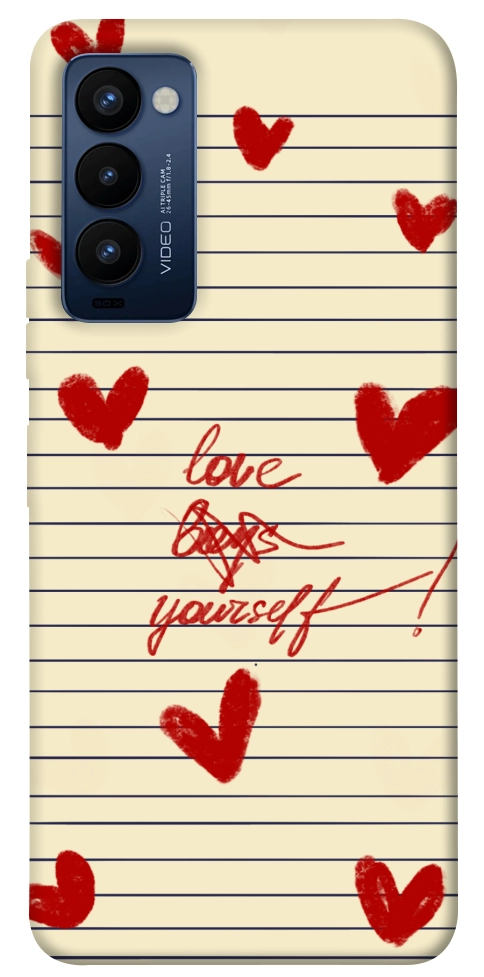 Чехол Love yourself для TECNO Camon 18