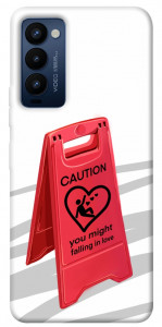 Чехол Caution falling in love для TECNO Camon 18