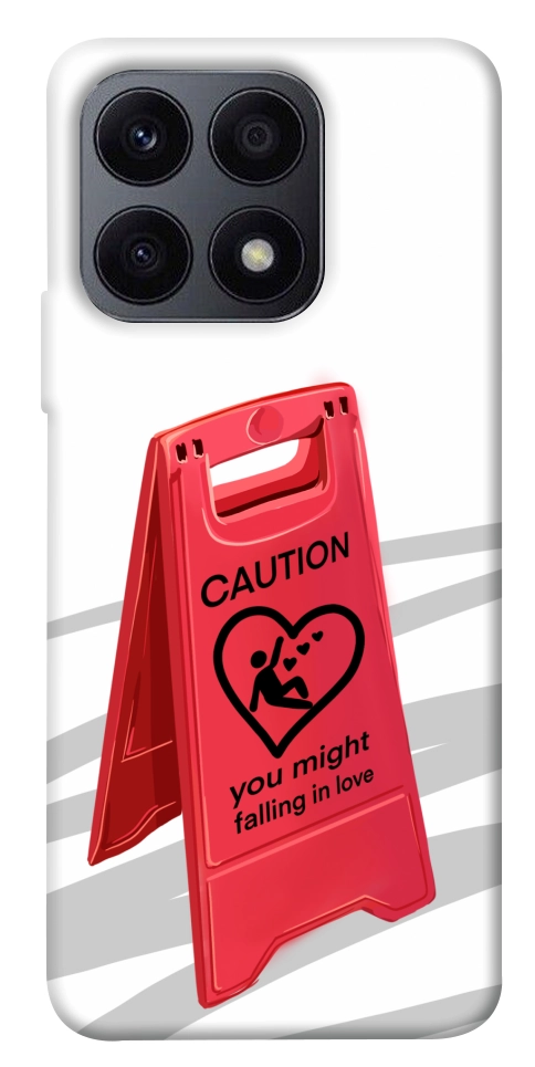 Чохол Caution falling in love для Huawei Honor X8a