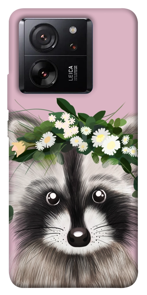 Чехол Raccoon in flowers для Xiaomi 13T Pro