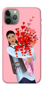 Чехол Девушка с цветами для iPhone 11 Pro
