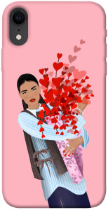 Чехол Девушка с цветами для iPhone XR