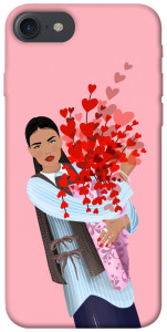 Чехол Девушка с цветами для  iPhone 8 (4.7")