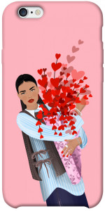 Чехол Девушка с цветами для iPhone 6 plus (5.5'')