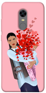 Чехол Девушка с цветами для Xiaomi Redmi 5 Plus