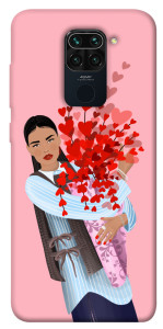 Чехол Девушка с цветами для Xiaomi Redmi 10X