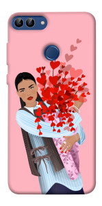Чехол Девушка с цветами для Huawei Enjoy 7S
