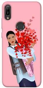 Чехол Девушка с цветами для Huawei Y6 (2019)