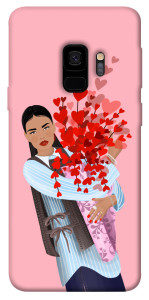 Чехол Девушка с цветами для Galaxy S9