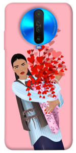 Чохол Дівчина з квітами для Xiaomi Poco X2