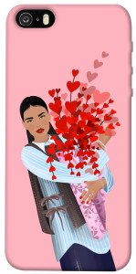 Чехол Девушка с цветами для iPhone 5